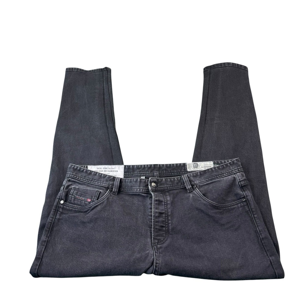 Diesel Sleenker Black Stretch Denim Men's Jeans Size Slim 40x31